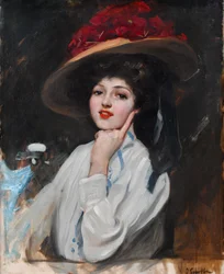 Retrato de una joven con sombrero, cree que Raquel Meller